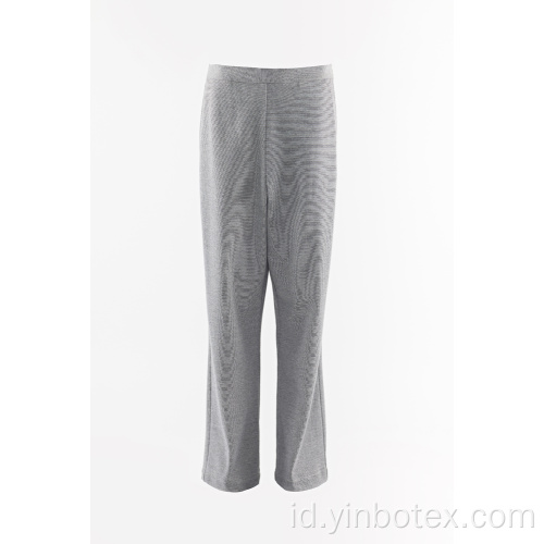 Celana stretch abu-abu pucat Heather